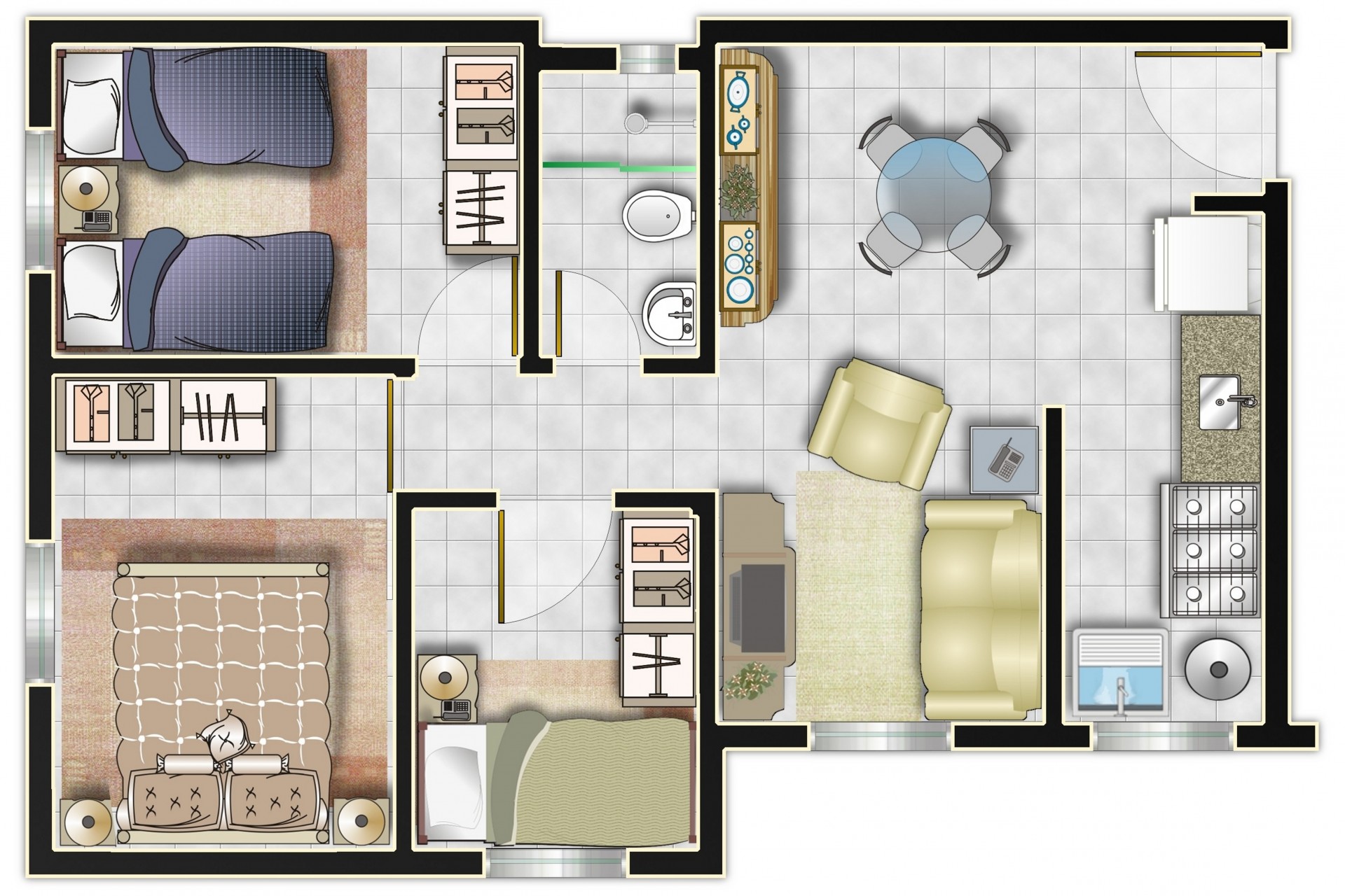 Apartamento com 3 dormitórios