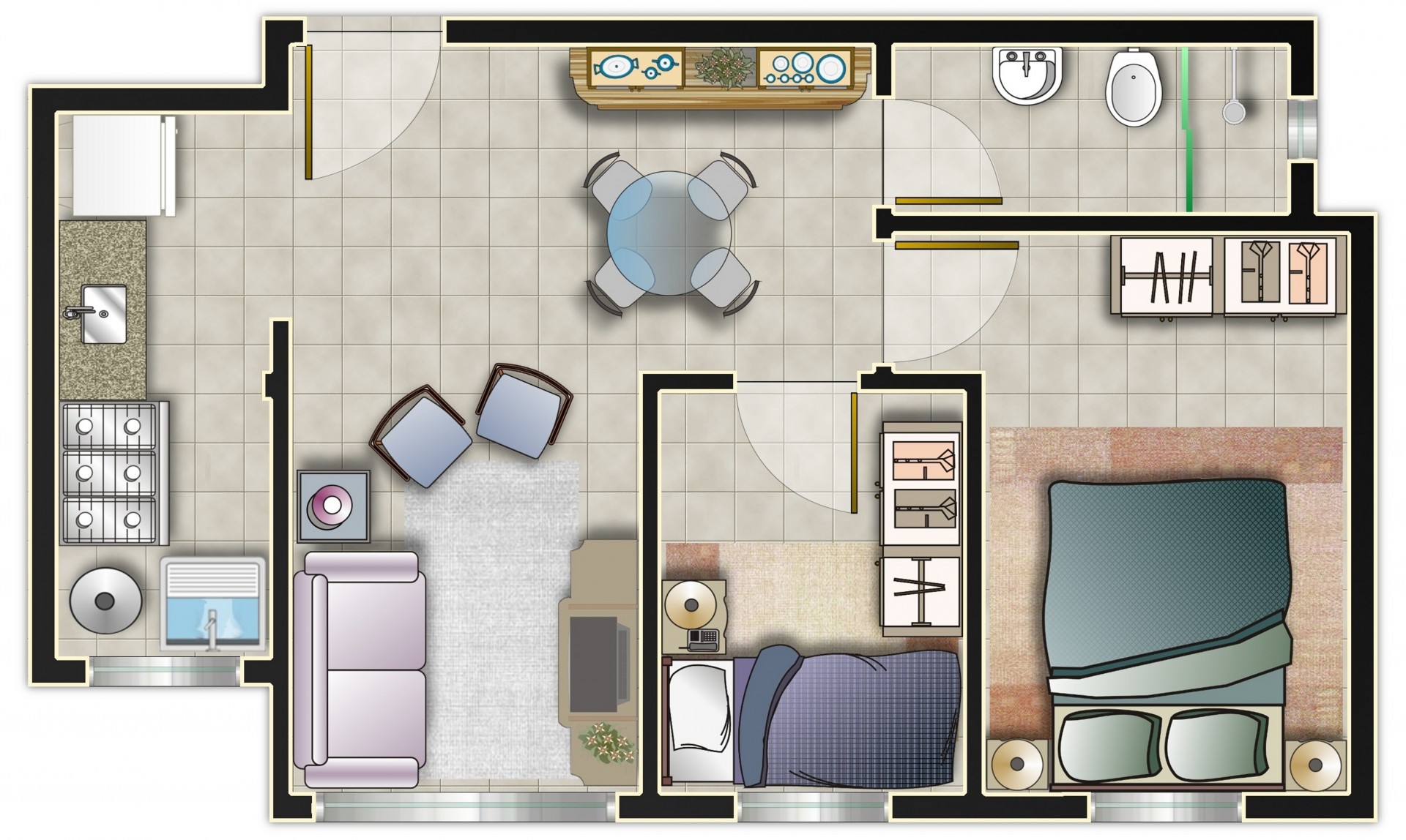Apartamento com 2 dormitórios